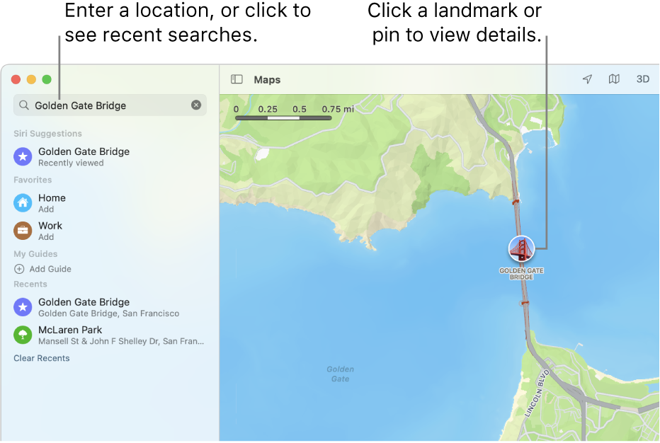 Find a location in Maps on Mac - Apple Support (AM)