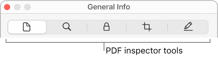 The PDF inspector tools.