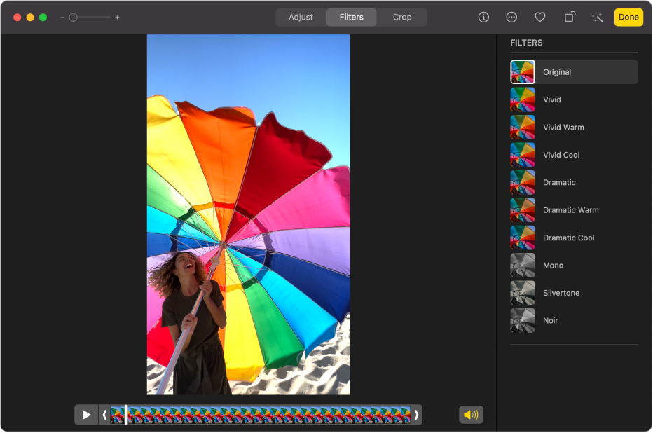 Change and enhance a video in Photos on Mac - Apple Support