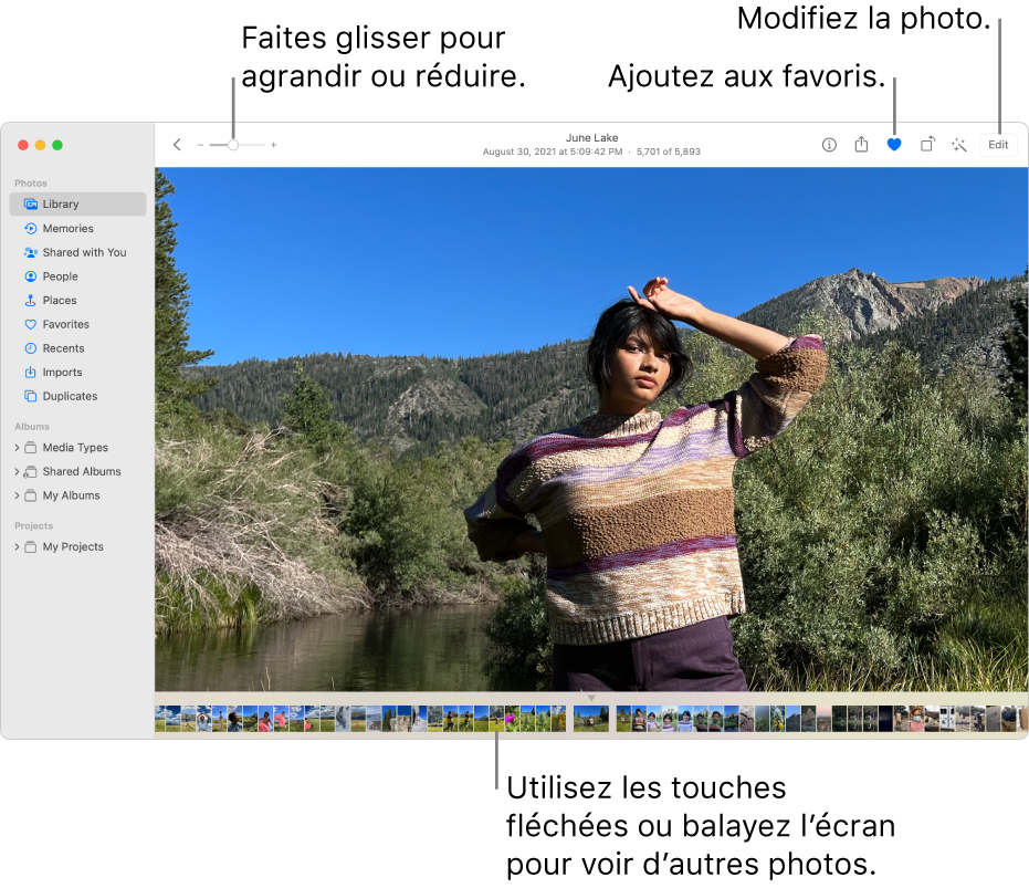 Personnaliser des souvenirs dans Photos sur Mac - Assistance Apple