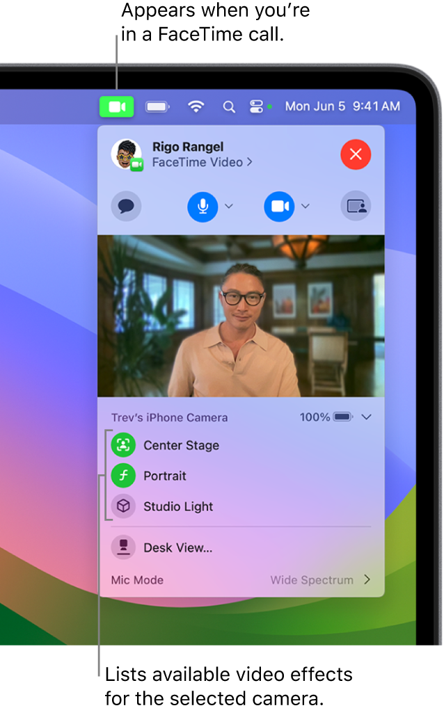 Use video effects during FaceTime calls on Mac - Apple Support