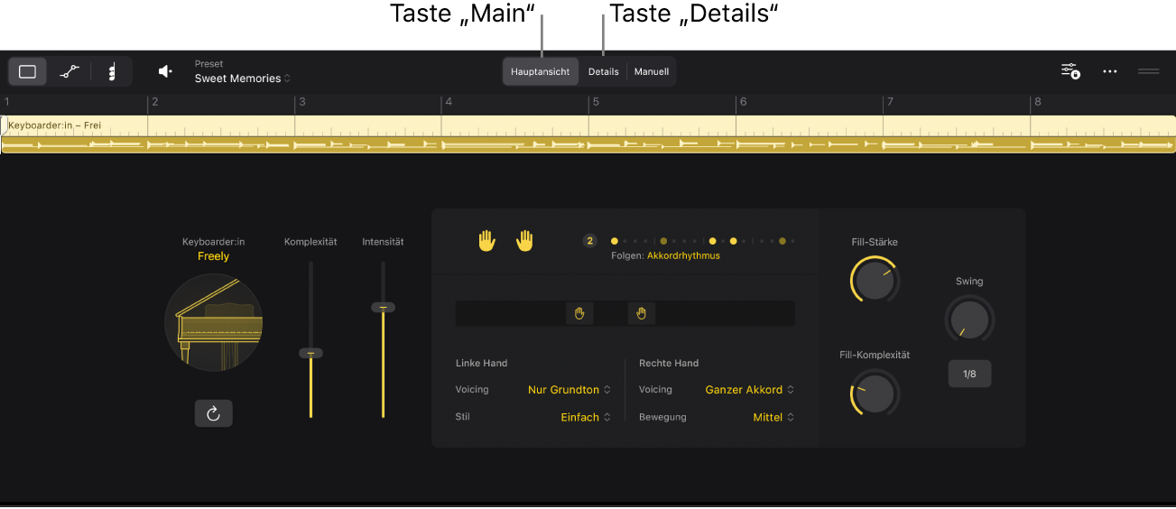 Abbildung. Der Session Player-Editor.