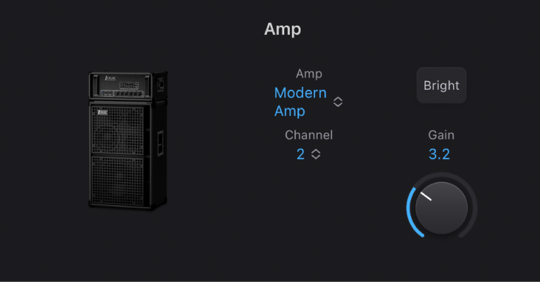 Abbildung. Verstärker-Parameter im Bass Amp Designer.