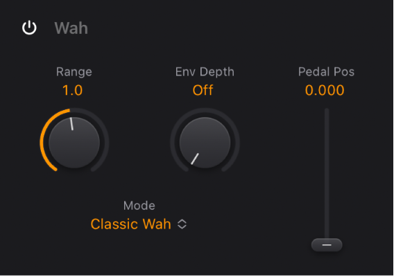 図。Vintage Clavの「Wah」のパラメータ。