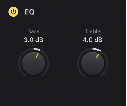 図。Vintage Electric Pianoの「EQ」パラメータ。