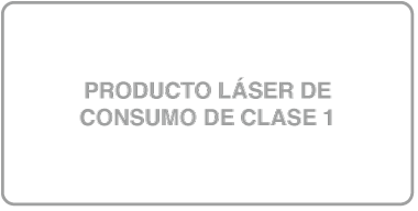 Etiqueta de producto láser de Clase 1.