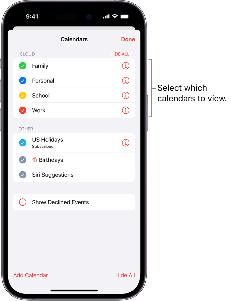 Set up multiple calendars on iPhone Apple Support (MT)