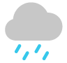An icon symbolizing drizzle or freezing drizzle.