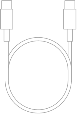 Cable tipo C y enchufe para carga de iphone y ipad.