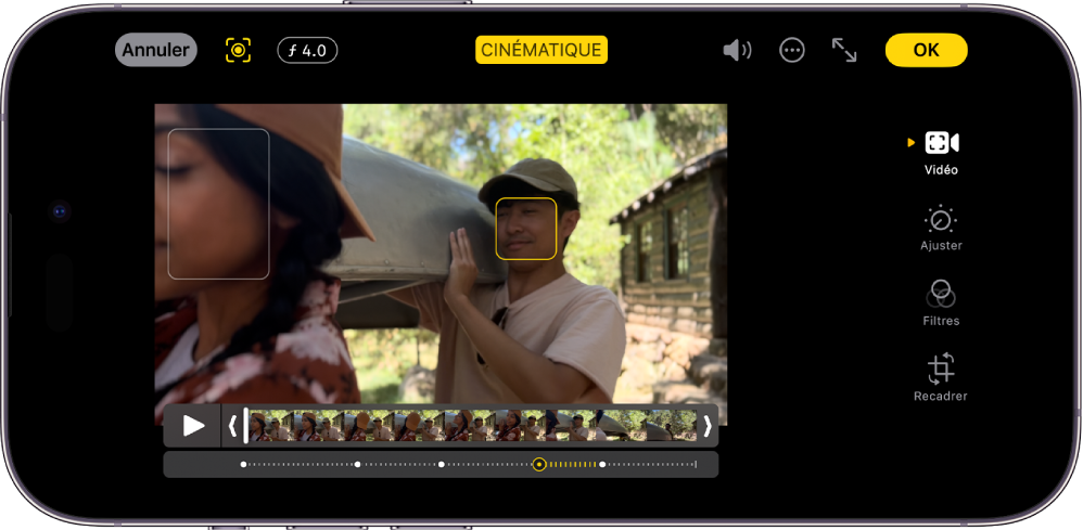 Modifier des vidéos en mode cinématique sur l'iPhone - Assistance Apple (CH)