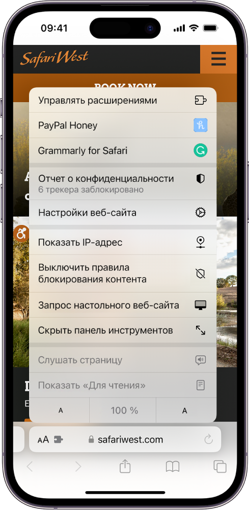 Добавление веб-страниц в закладки в Safari на iPhone