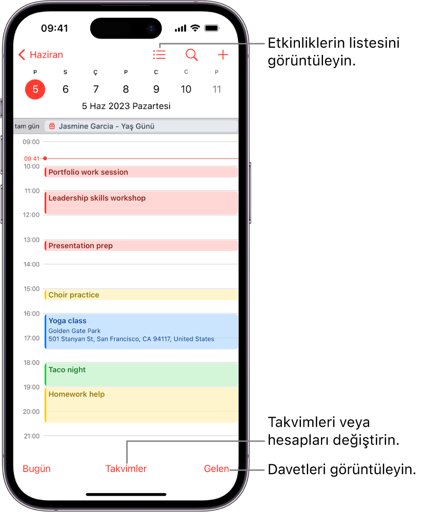 iPhone’daki Takvim’de etkinlik yaratma ve düzenleme Apple Destek (TR)