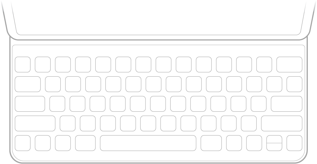 رسم توضيحي للوحة المفاتيح الذكية.