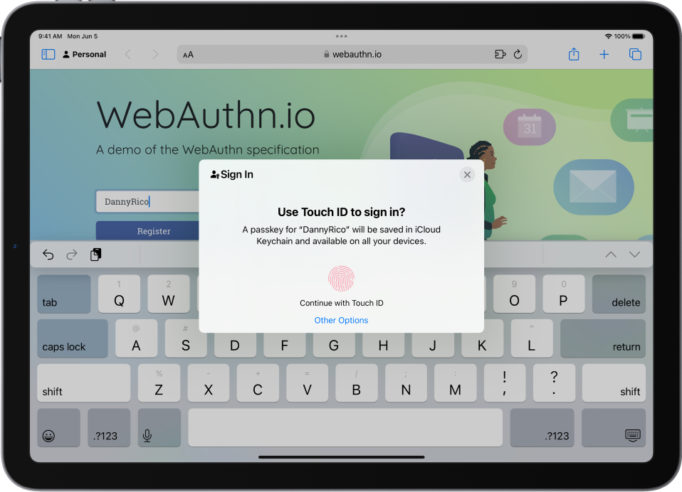 Sign in with passkeys in Safari on iPad - Apple Support (PH)