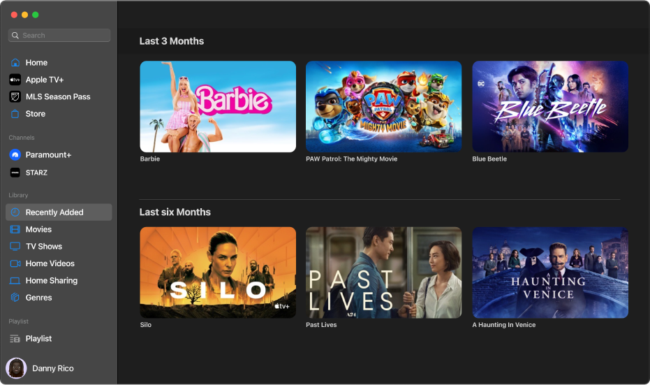 Manage your library in the Apple TV app on Mac – Apple Support (AU)