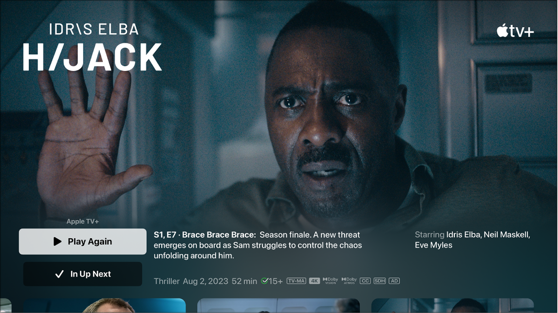 Screen showing a television show’s search screen