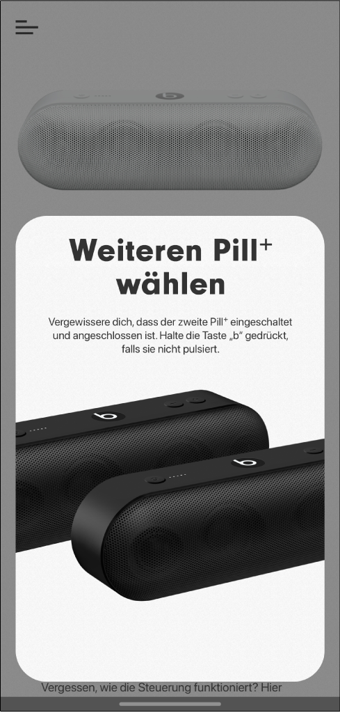 Bildschirm „Nimm einen weiteren Pill+“