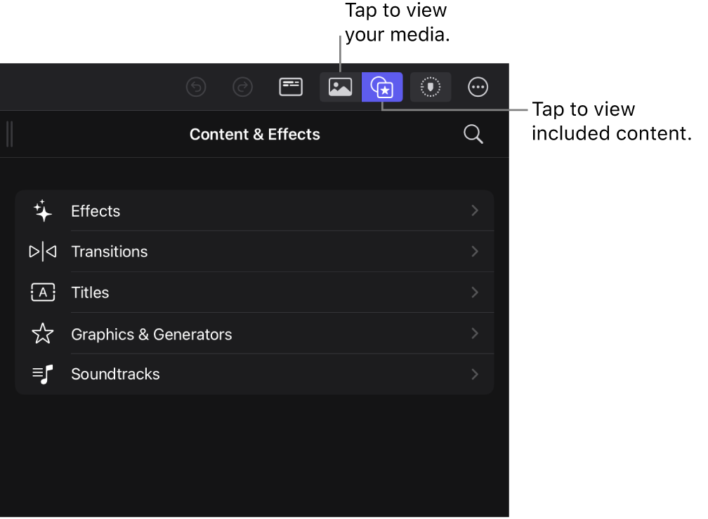 工具栏中的“媒体浏览器”和“内容浏览器”按钮，其中“内容浏览器”按钮被选中且其下方的浏览器显示视频效果。