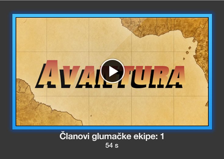 Pregled najave s uključenom tipkom Reproduciraj