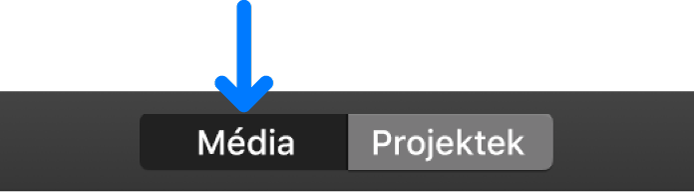 A Média gomb az eszközsoron
