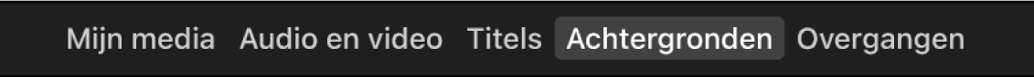 'Achtergronden' geselecteerd boven de kiezer