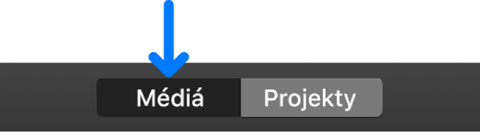 Tlačidlo Médiá v paneli s nástrojmi