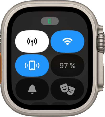 El centre de control amb el botó “Emetre un so a l’iPhone” a la part central esquerra.