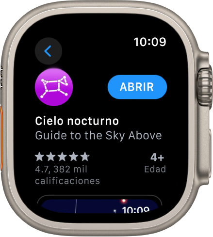 Una app en App Store en el Apple Watch.