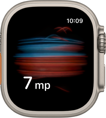 A Véroxigén app képernyője, amelyen egy folyamatban lévő mérés látható; az eszköz visszaszámol 7 másodpercről.