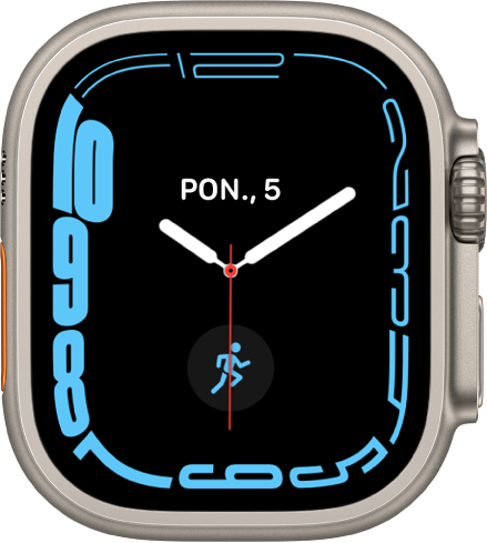 Tarcza zegarka Kontur z widoczną na środku komplikacją Trening.