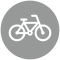 botão Indicações de bicicleta