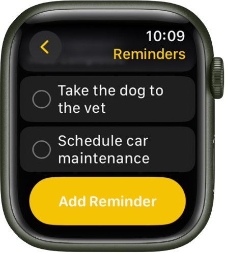 Set and respond to reminders on Apple Watch Apple Support