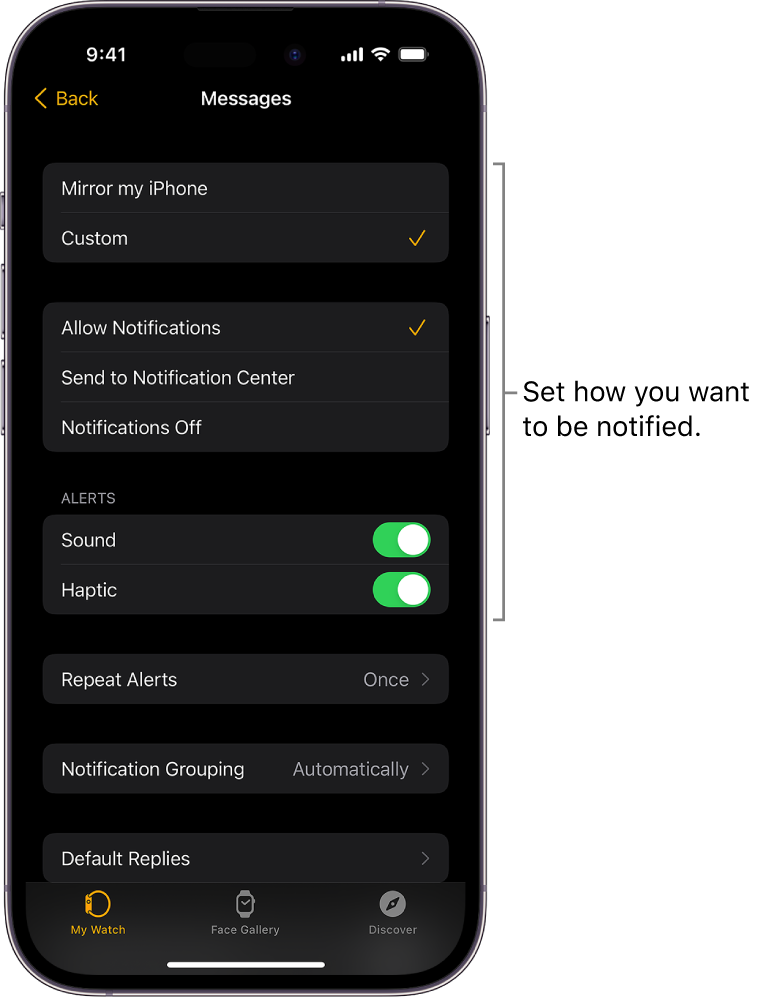 Change the audio and notification settings on your Apple Watch - Apple  Support