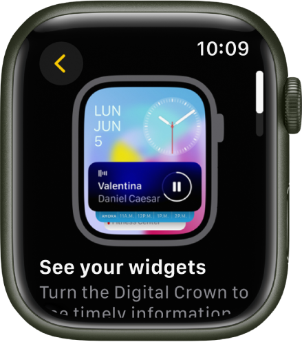 La app Consejos mostrando un consejo para el Apple Watch.