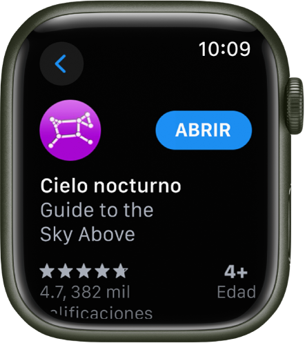 Una app en App Store en el Apple Watch.