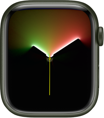 Brojčanik sata Svjetla jedinstva prikazuje trenutačno vrijeme u sredini zaslona.