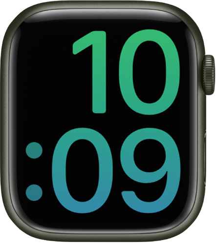 Laikrodžio ciferblatas „X-Large“ rodo laiką skaitmeniniu formatu.