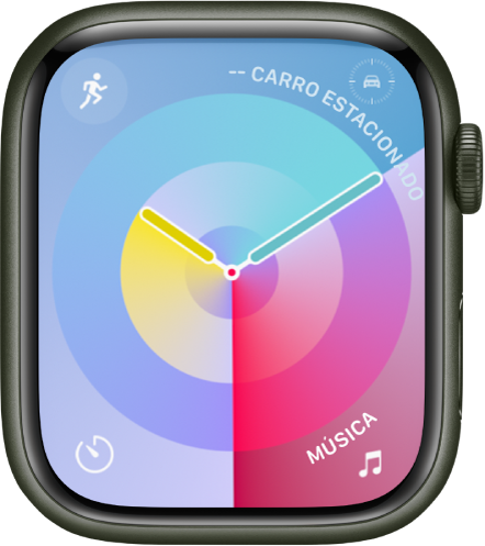 O mostrador “Paleta” no Apple Watch.