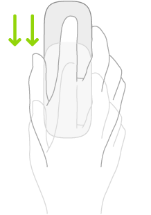 Eine Abbildung, die zeigt, wie eine Maus zum Zurückkehren zum Home-Bildschirm verwendet wird.