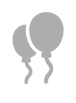przycisk z ikoną dwóch balonów