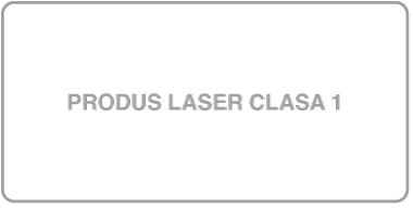 O etichetă “Produs laser din Clasa 1”.