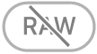 el botó de format RAW desactivat