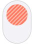 A light red circle