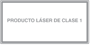 Etiqueta que indica que se trata de un producto láser de la Clase 1.