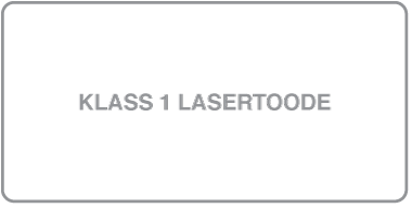 Silt, millel on kirjas “Class 1 laser product”.