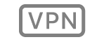 A VPN-hálózat állapotikonja.