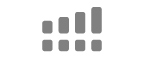 Pictograma de stare a puterii semnalului celular (patru linii) pentru două rețele celulare.