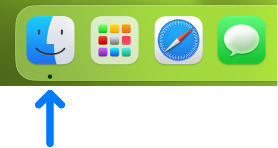 The Finder icon at the left side of the Dock.