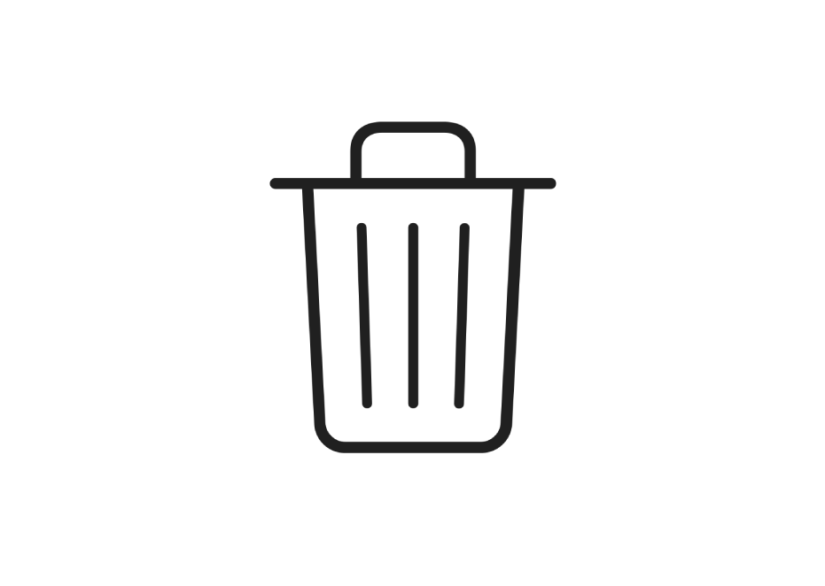  Trash icon.