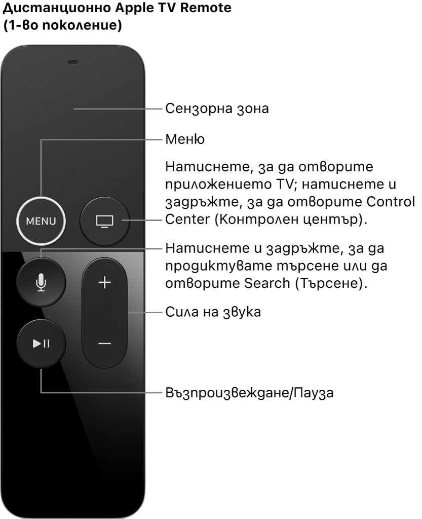 Apple TV Remote TV (1-во поколение)